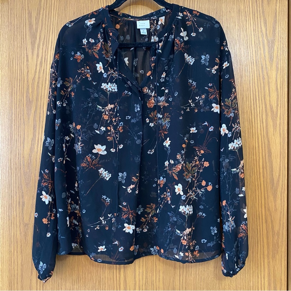 Floral Navy Blouse
